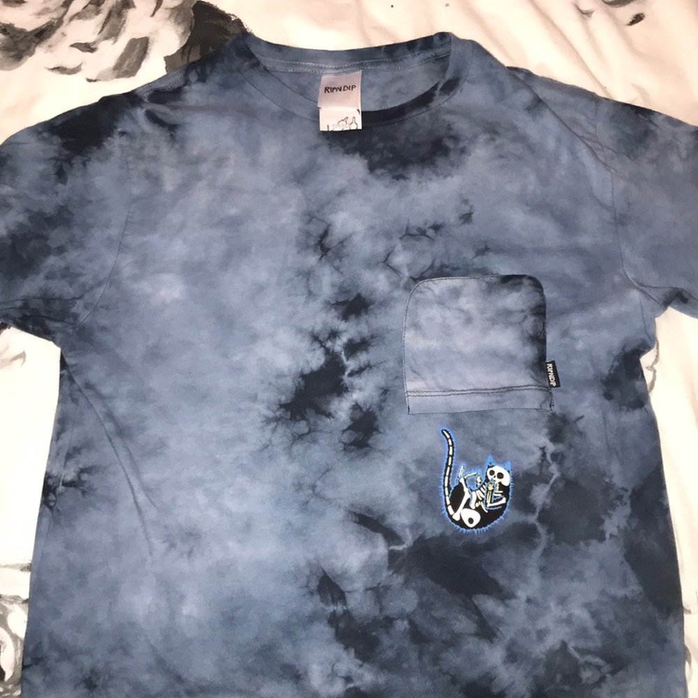 Ripndip navy tie die shirt